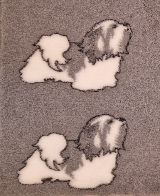 Hovedbilde Vetbed lysegrått med bichon ...