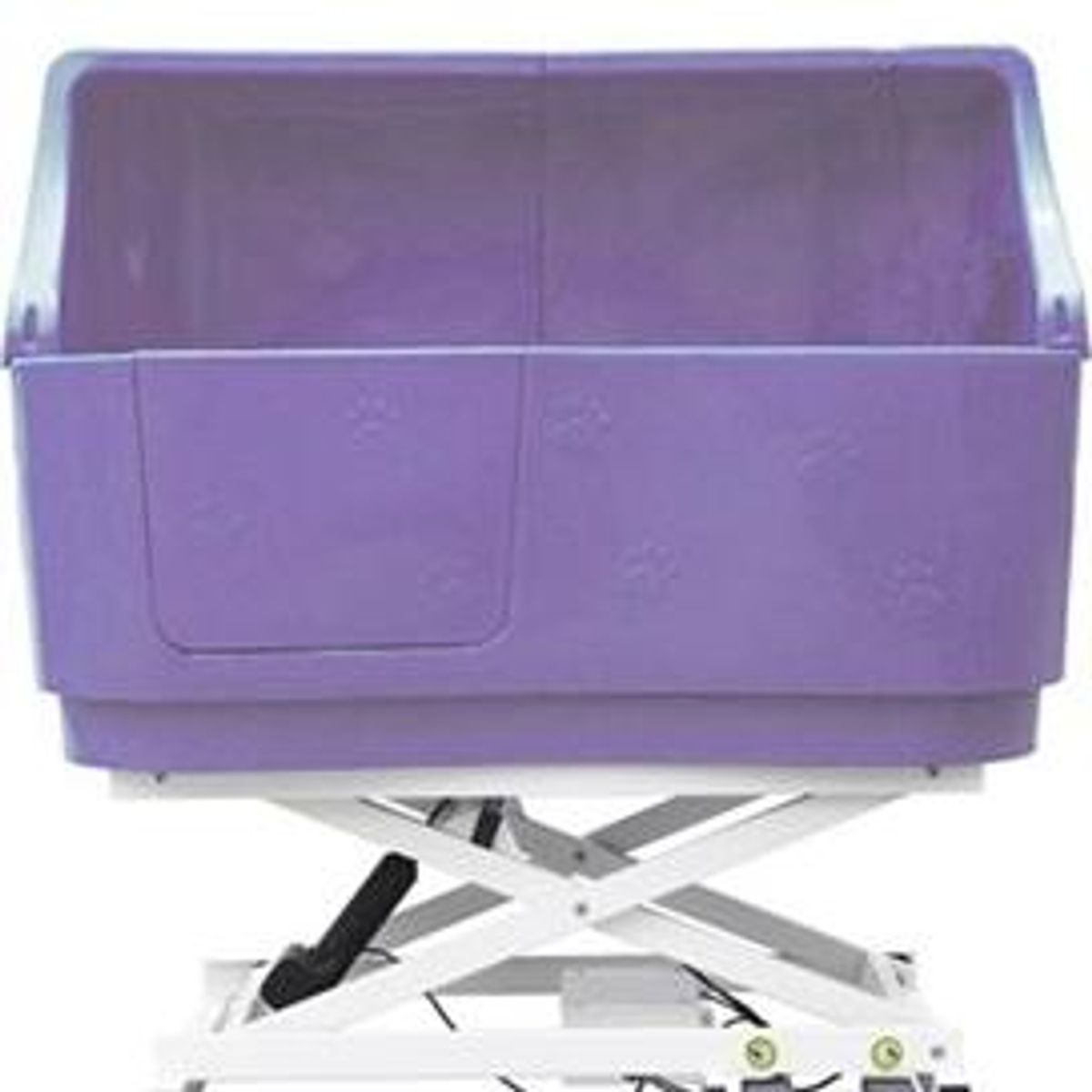 BE112H Elektrisk hundebadekar lilla plast – med sprutbeskyttelse