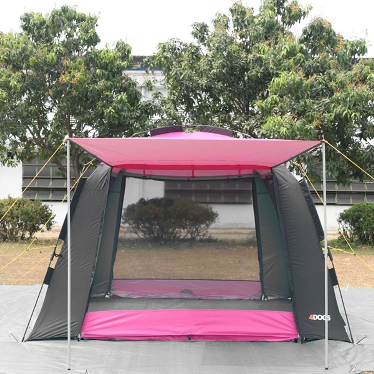 Utstillingstelt Easy up, 3 x 3 m - rosa/svart